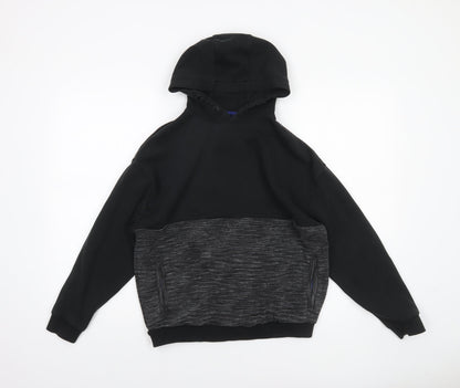 Boys UK Size 12-13 Years Marks and Spencer Black Pullover Hoodie