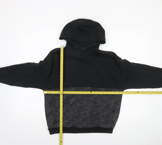 Boys UK Size 12-13 Years Marks and Spencer Black Pullover Hoodie
