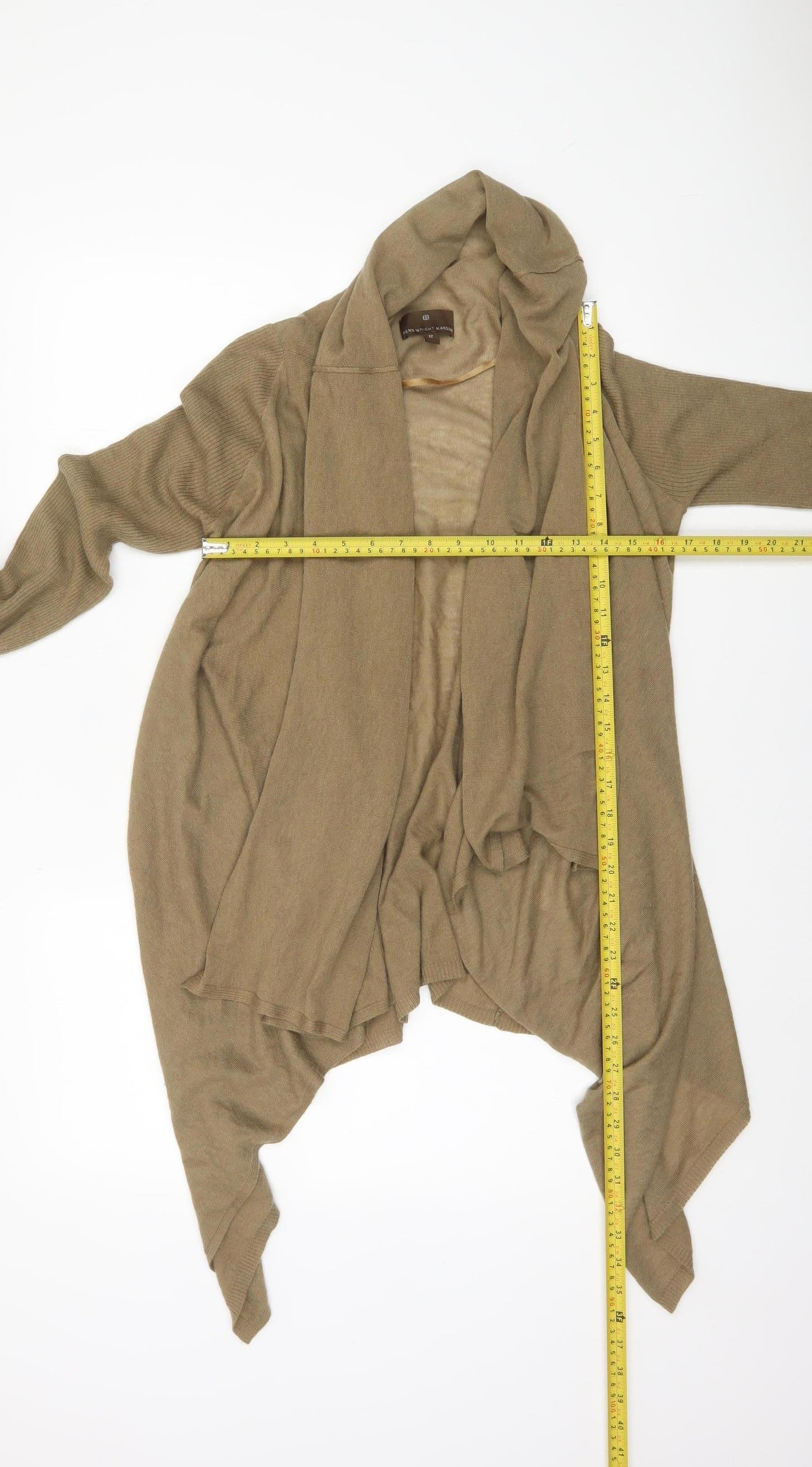 Fenn Wright Manson Women’s Beige Wool Cashmere Cardigan Size 12