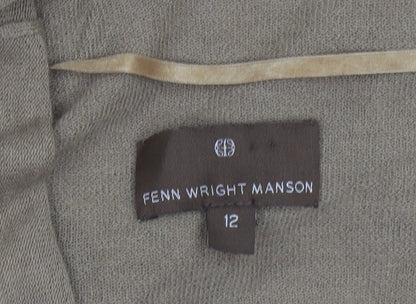 Fenn Wright Manson Women’s Beige Wool Cashmere Cardigan Size 12