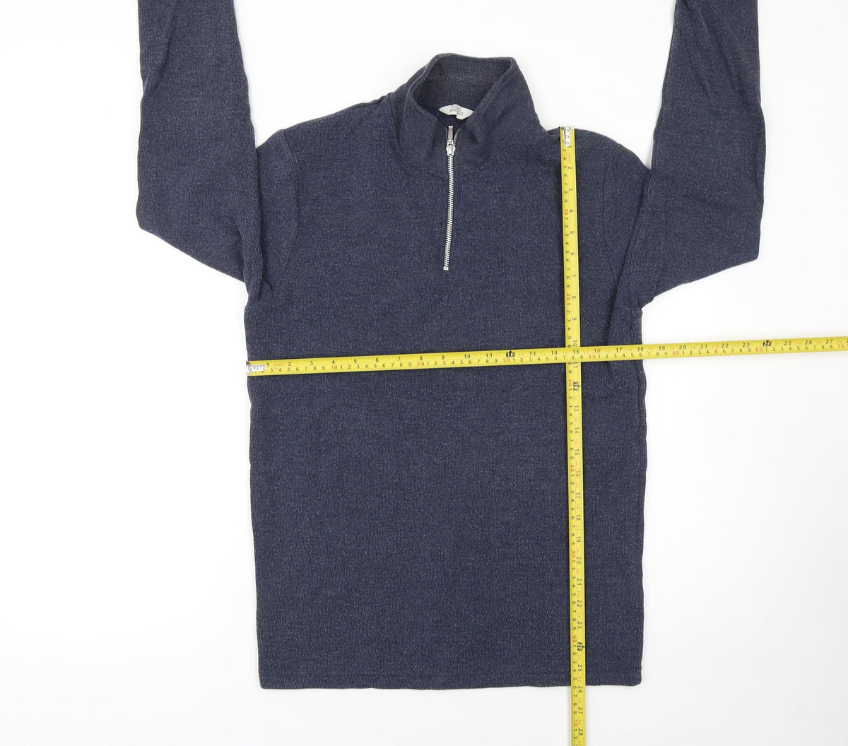 Mens UK Size S NEXT Blue Henley Sweatshirt