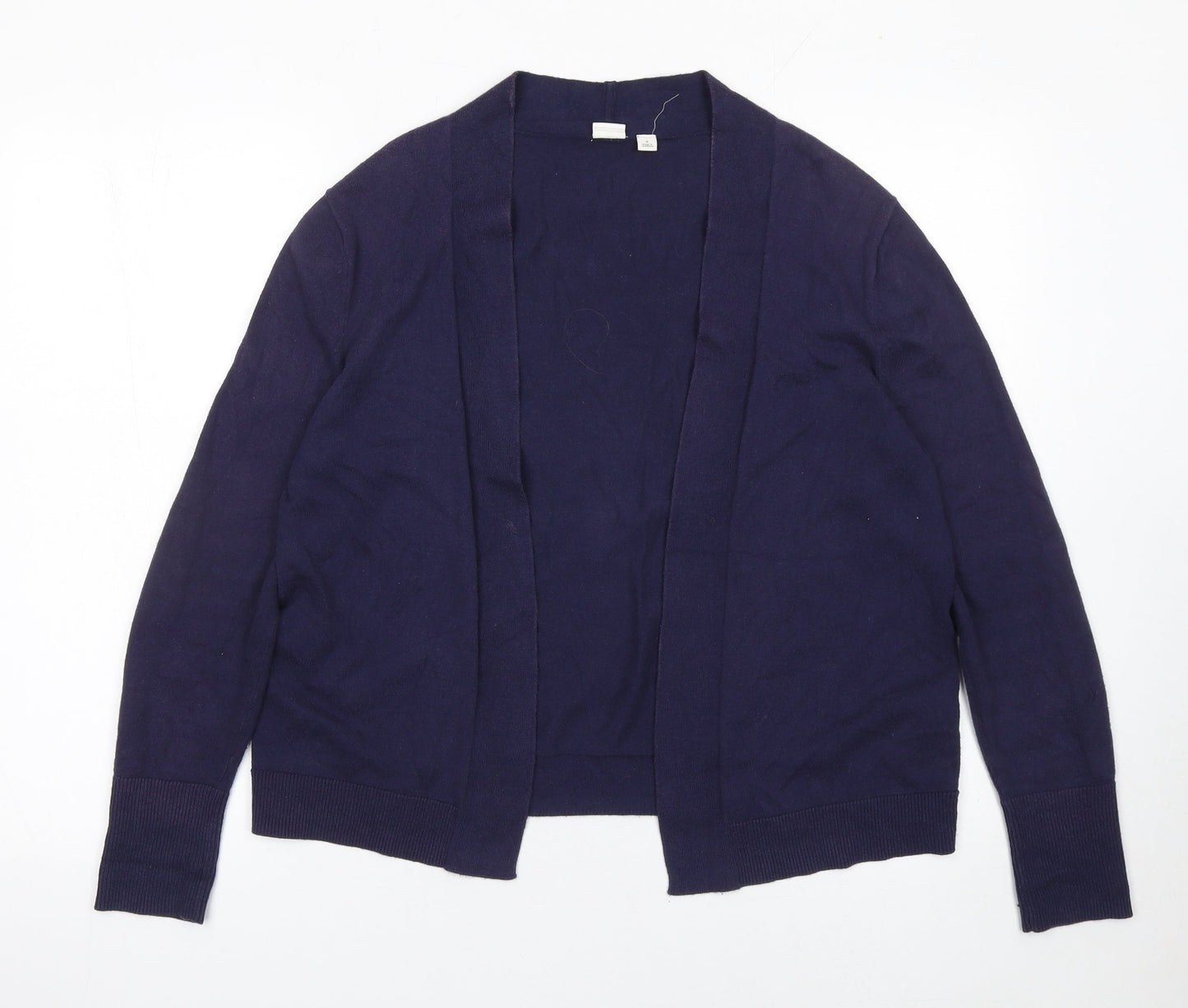 GAP Women Blue Cotton Cardigan M Long Sleeve Lightweight Knit