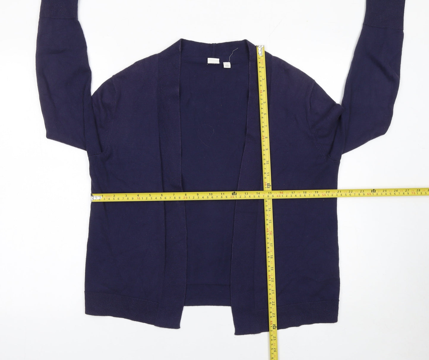 GAP Women Blue Cotton Cardigan M Long Sleeve Lightweight Knit