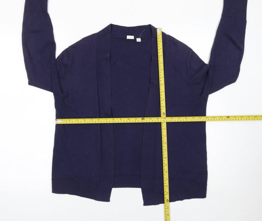 GAP Women Blue Cotton Cardigan M Long Sleeve Lightweight Knit