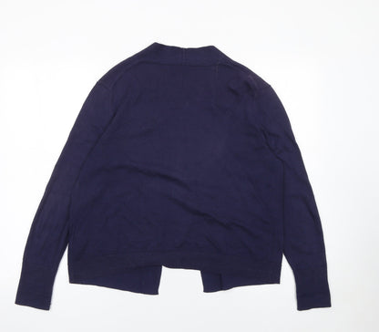 GAP Women Blue Cotton Cardigan M Long Sleeve Lightweight Knit