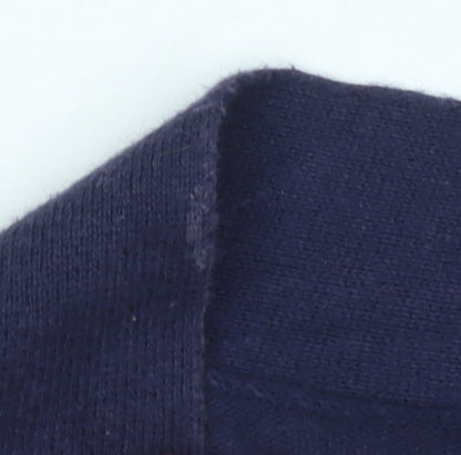 GAP Women Blue Cotton Cardigan M Long Sleeve Lightweight Knit