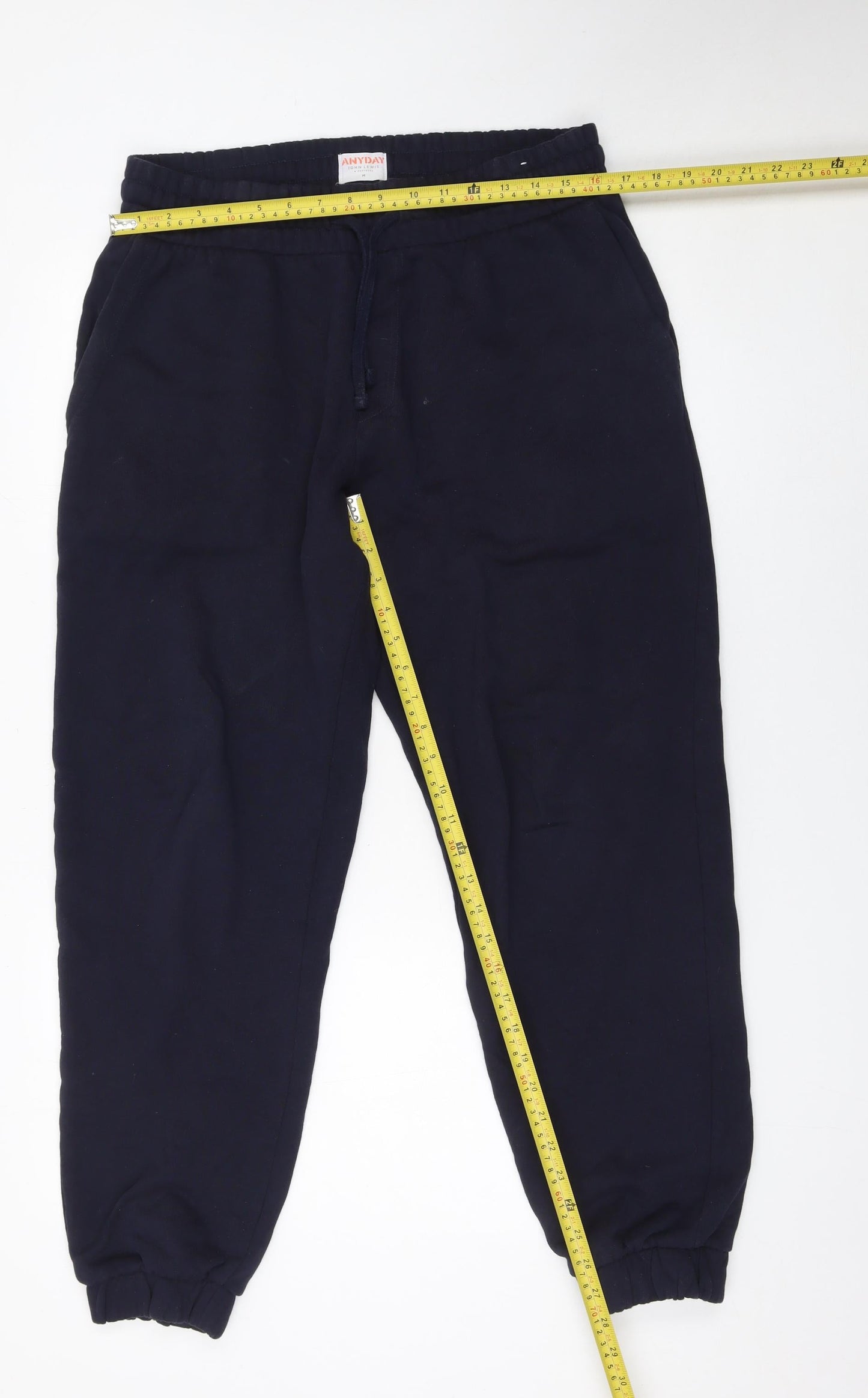 John Lewis ANYDAY Men’s Navy Blue Cotton Jogger Sweatpants M