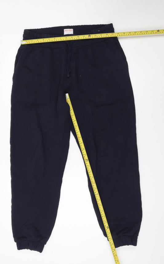 John Lewis ANYDAY Men’s Navy Blue Cotton Jogger Sweatpants M