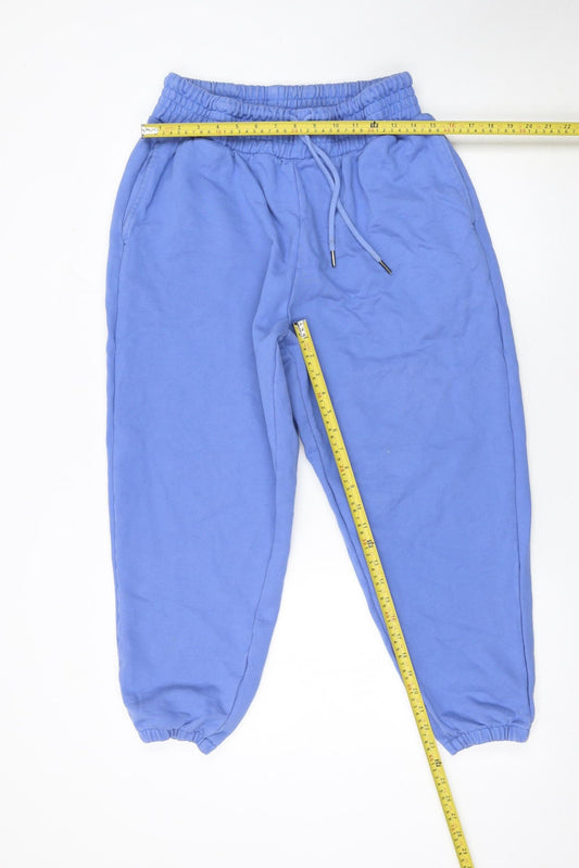 ASOS DESIGN Women's Blue Jogger Trousers Size M Elastic Waist Fleece