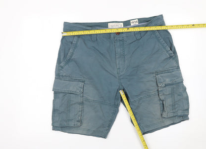 Fat Face Men's Blue Cargo Shorts W36 L Cotton Pockets Casual