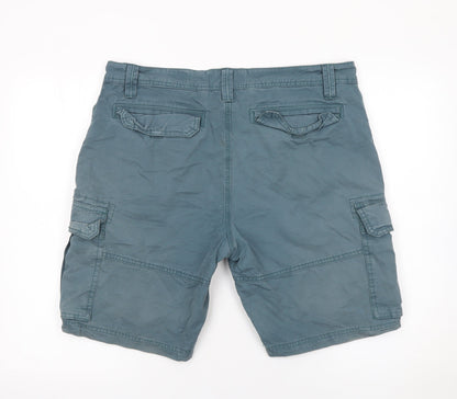 Fat Face Men's Blue Cargo Shorts W36 L Cotton Pockets Casual