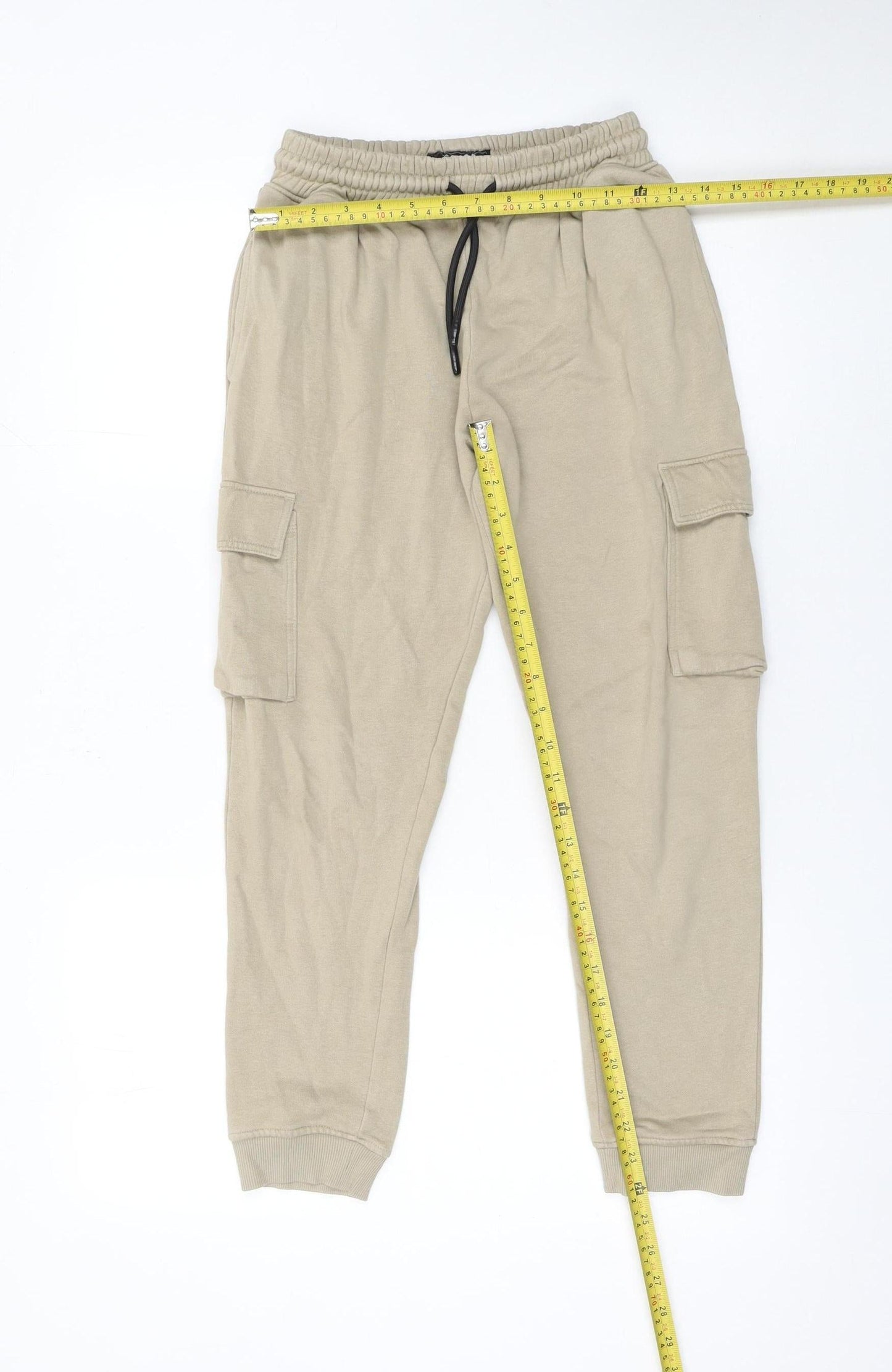 Next Boys Beige Cargo Jogger Trousers Slim Fit Size 11 Years Cotton Blend