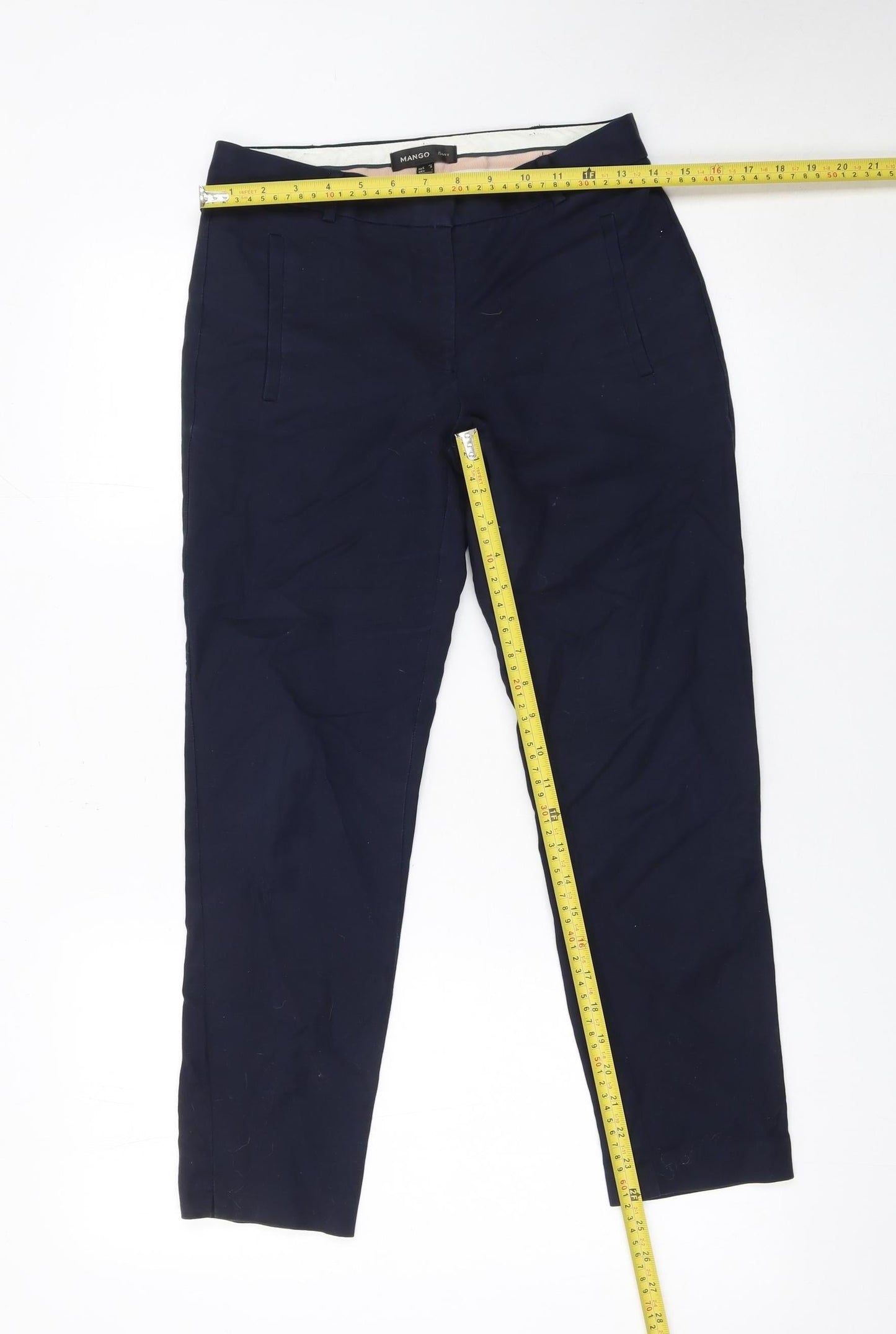 Mango Women’s Blue Slim Fit Chino Trousers Size 6