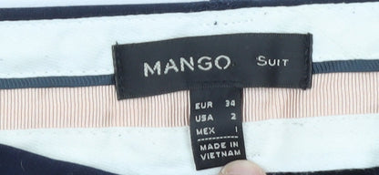 Mango Women’s Blue Slim Fit Chino Trousers Size 6