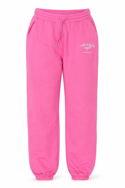 Womens UK Size L Noughts & Kisses Relaxed Fit Sweatpants Pink Trousers