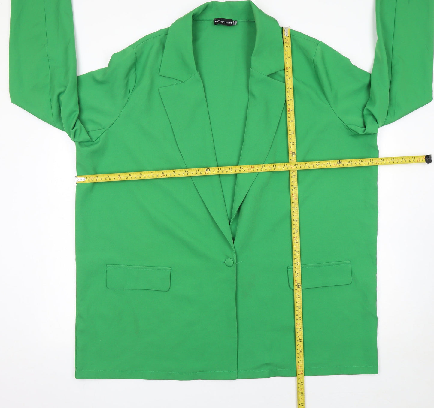 Womens UK Size 14 PRETTYLITTLETHING Regular Green Blazer