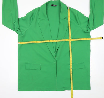 Womens UK Size 14 PRETTYLITTLETHING Regular Green Blazer