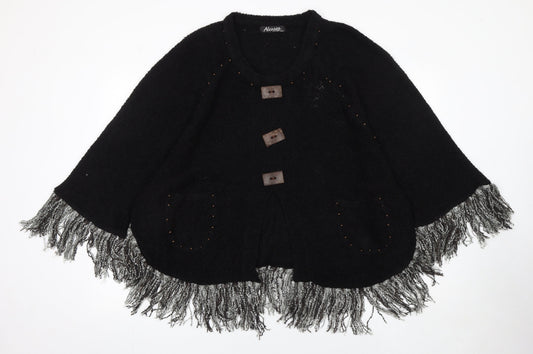 Womens UK Size S Alexara Black Cape Jumper
