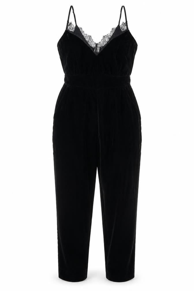 Womens UK Size 10 H&M One-Piece Black Jumpsuit