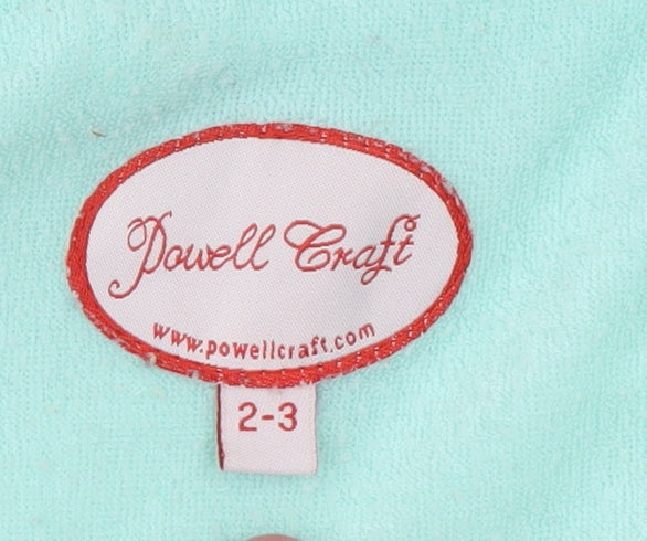 Powell Craft Girls White Mermaid Waterproof Hooded Rain Coat 2-3 Years