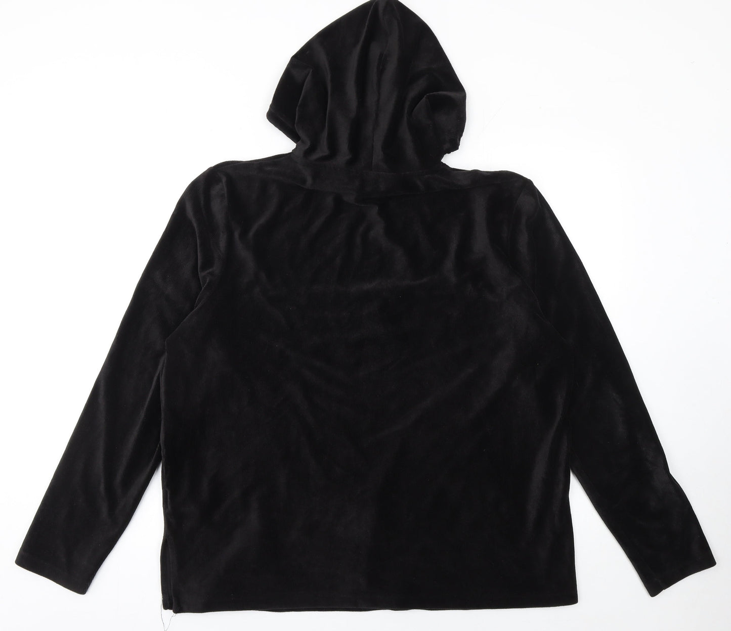 Womens UK Size 16 Dorothy Perkins Black Pullover Hoodie