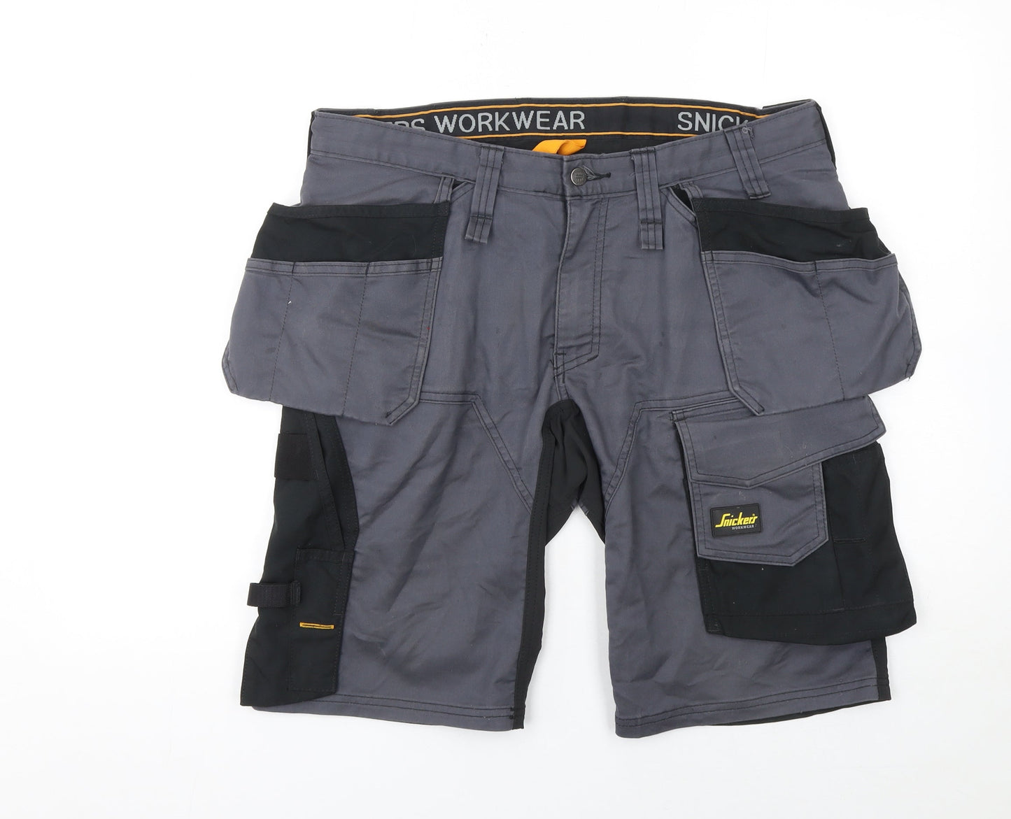 Snickers Workwear Men’s Grey 36in Cargo Shorts with Multiple Pockets