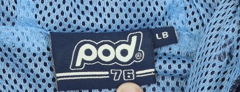 Pod Boys Blue Colourblock Hooded Nylon Anorak Jacket Size 12 Years