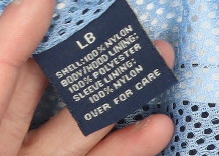 Pod Boys Blue Colourblock Hooded Nylon Anorak Jacket Size 12 Years