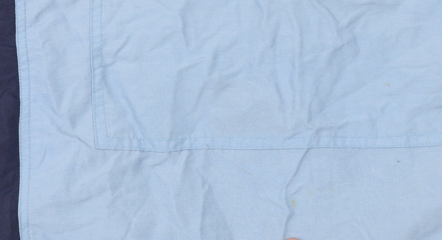 Pod Boys Blue Colourblock Hooded Nylon Anorak Jacket Size 12 Years