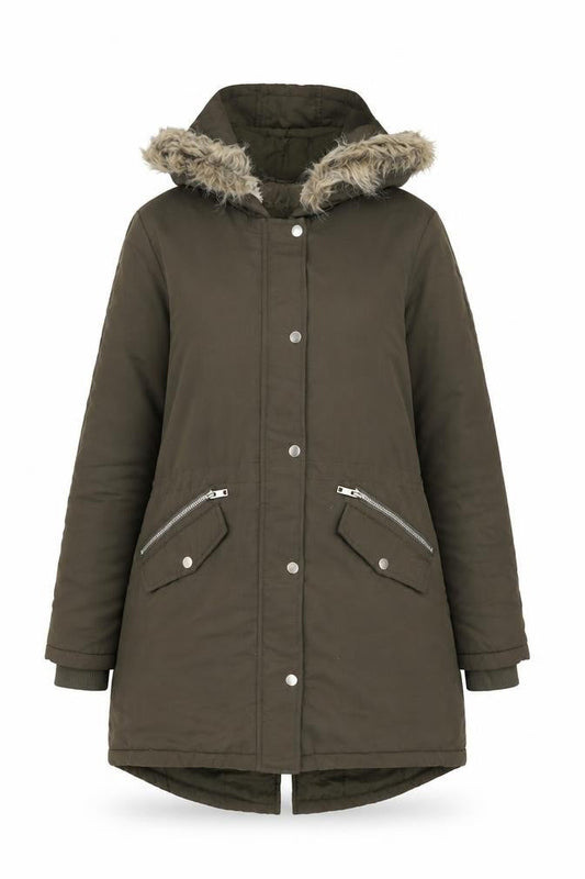 Womens UK Size 12 B.YOU Green Parka Coat
