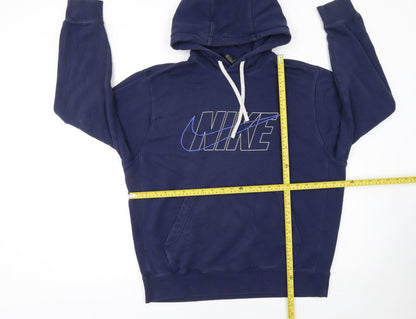 Mens UK Size L Nike Blue Pullover Hoodie