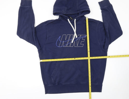 Mens UK Size L Nike Blue Pullover Hoodie