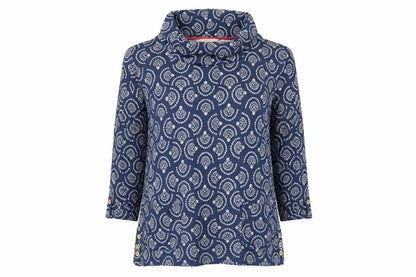 Womens UK Size M The Edinburgh Woollen Mill Blue Tunic Blouse