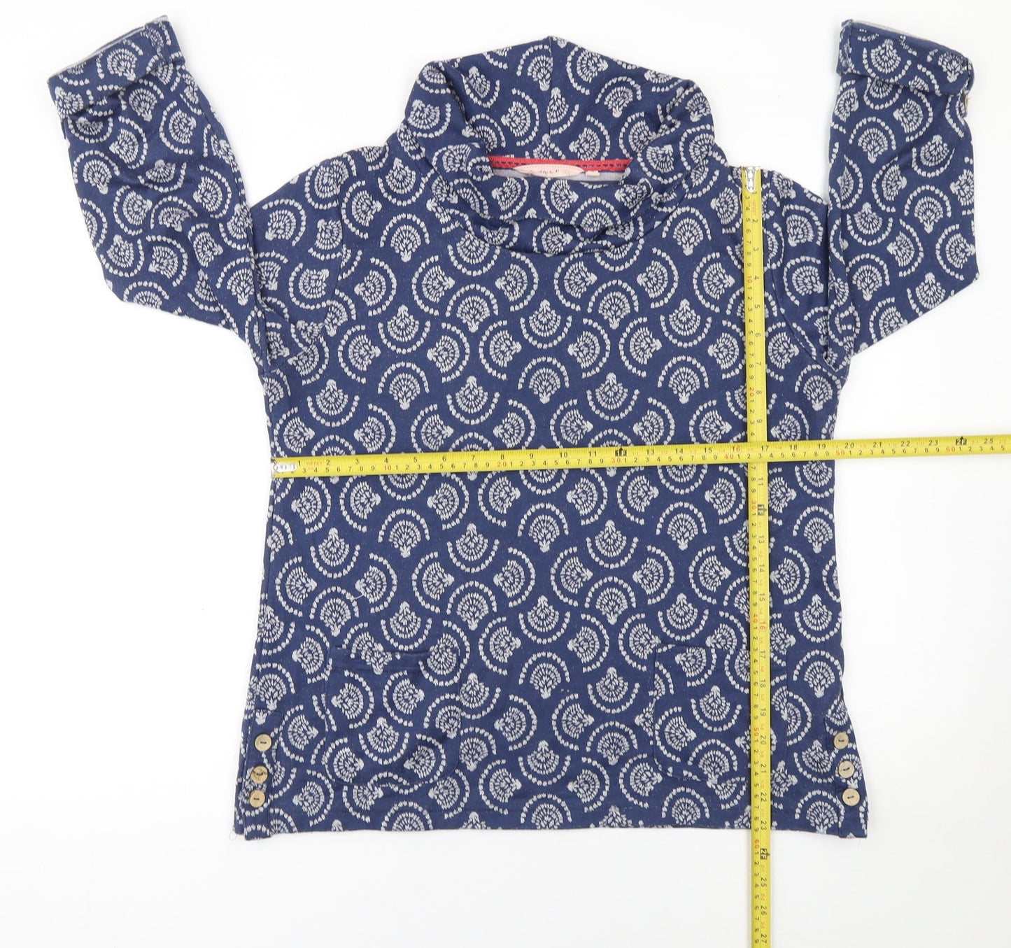 Womens UK Size M The Edinburgh Woollen Mill Blue Tunic Blouse