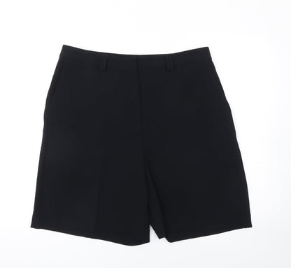 Marks and Spencer Womens Black Bermuda Shorts Size 16 Regular Fit