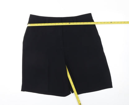 Marks and Spencer Womens Black Bermuda Shorts Size 16 Regular Fit