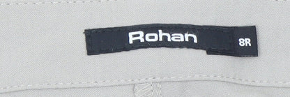 Rohan Womens Beige Chino Trousers Size 8 Regular Lightweight Travel Pants