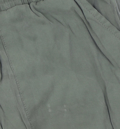 Ted Baker Women’s Green Cargo Trousers Size 10 Cupro Drawstring Joggers