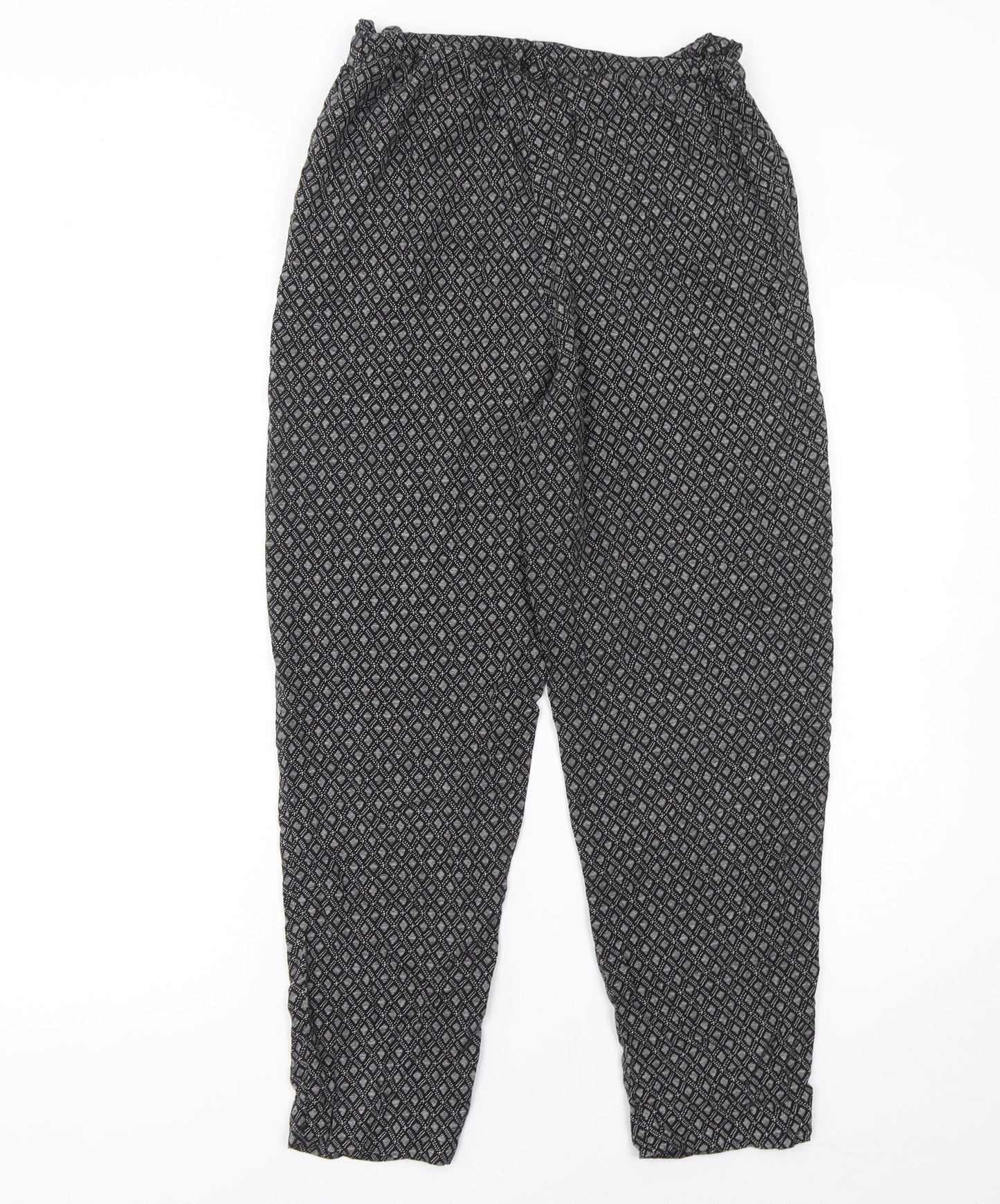 Womens UK Size 6 H&M Relaxed Fit CasualTravel Black Trousers