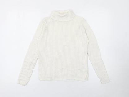Girls UK Size 10-11 Years LC Waikiki Ivory Pullover Jumper