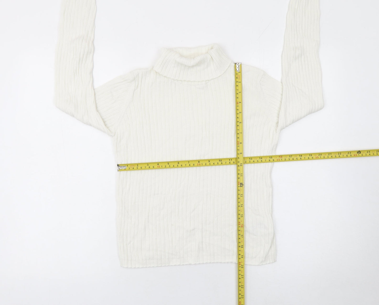 Girls UK Size 10-11 Years LC Waikiki Ivory Pullover Jumper