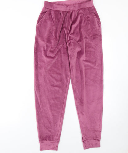 Nutmeg Womens Purple Velour Lounge Pants Size 8-10 Comfortable Trousers