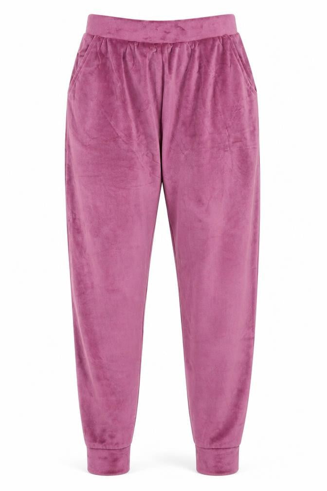 Nutmeg Womens Purple Velour Lounge Pants Size 8-10 Comfortable Trousers