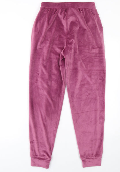Nutmeg Womens Purple Velour Lounge Pants Size 8-10 Comfortable Trousers