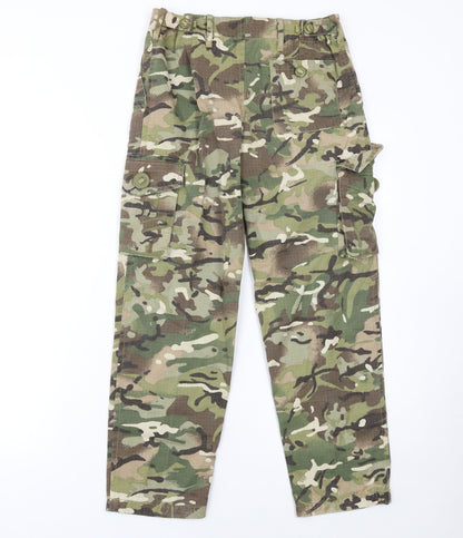 Kombat UK Boys Green Camouflage Cargo Trousers 9-10 Years Ripstop Outdoor Pants