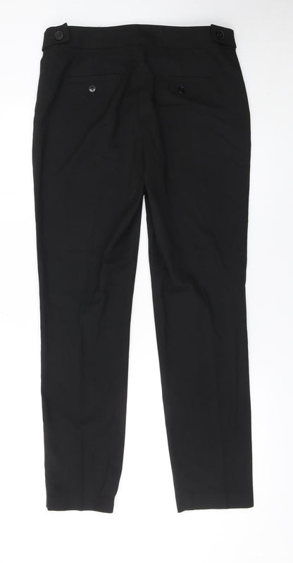 Next Womens Black Regular Fit Stretch Trousers Size 12