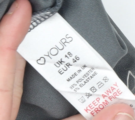 Womens UK Size 18 Yours Plus Grey Blazer