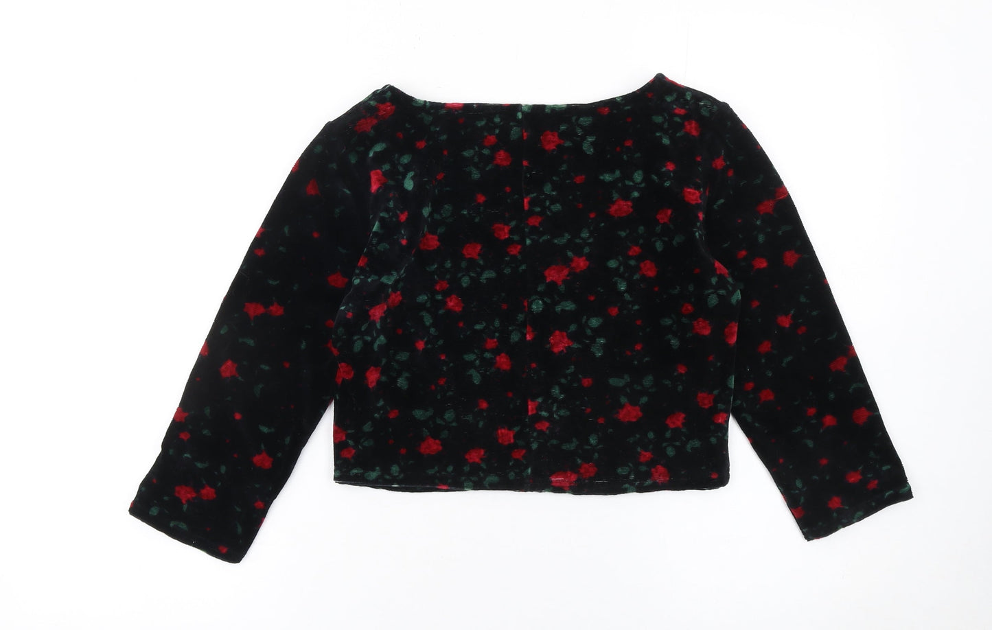 Womens UK Size M Staring at Stars Black Cropped Blouse