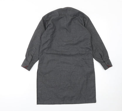 Black Pearl Girls Grey Long Sleeve Cotton Blend Tunic Shirt Size 18