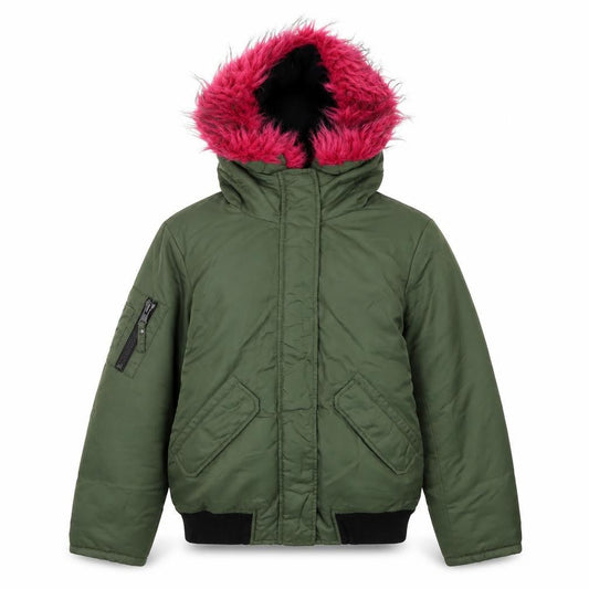 Girls UK Size 12 Years S13 New York Green Bomber Jacket